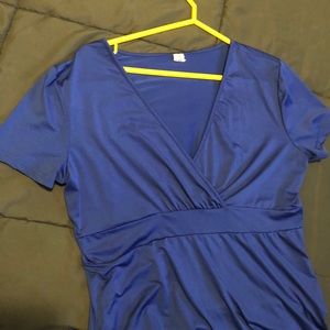 Bright blue 70’s maxidress xxl